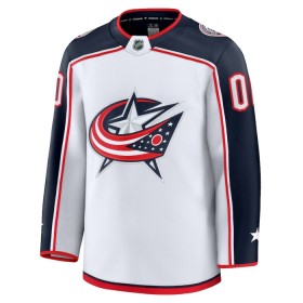 Columbus Blue Jackets Dresy Personalizované Fanatics Premium 2024-25 Bílý Venkovní - Pánské